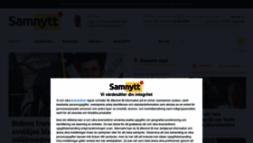 What Samnytt.se website looked like in 2021 (3 years ago)