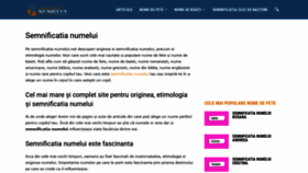 What Semnificatia-numelui.net website looked like in 2021 (3 years ago)