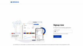 What Signup.zerodha.com website looked like in 2021 (3 years ago)