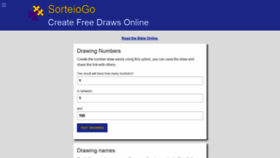 What Sorteiogo.com website looked like in 2021 (3 years ago)