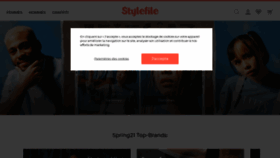 What Stylefile.fr website looked like in 2021 (3 years ago)