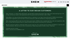What Shein.in website looked like in 2021 (3 years ago)