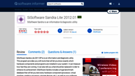 What Sisoftware-sandra-lite.software.informer.com website looked like in 2021 (3 years ago)