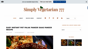 What Simplyvegetarian777.com website looked like in 2021 (3 years ago)