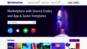 What Sellanycode.com website looked like in 2021 (3 years ago)