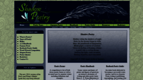 What Shadowpoetry.com website looked like in 2021 (3 years ago)