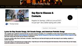 What Scoutsongs.com website looked like in 2021 (3 years ago)