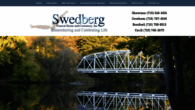 What Swedbergfuneralhomes.com website looked like in 2021 (3 years ago)