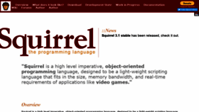 What Squirrel-lang.org website looked like in 2021 (4 years ago)