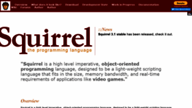 What Squirrel-lang.org website looked like in 2021 (3 years ago)