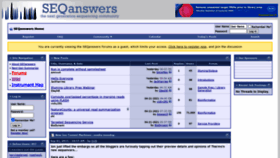 What Seqanswers.com website looked like in 2021 (3 years ago)