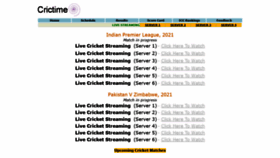 What Server.crictime.is website looked like in 2021 (3 years ago)