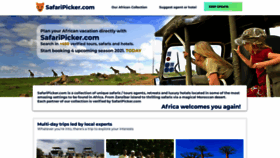What Safaripicker.com website looked like in 2021 (3 years ago)
