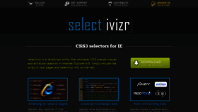 What Selectivizr.com website looked like in 2021 (4 years ago)