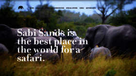 What Sabi-sands.com website looked like in 2021 (3 years ago)