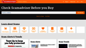 What Scamadviser.com website looked like in 2021 (3 years ago)