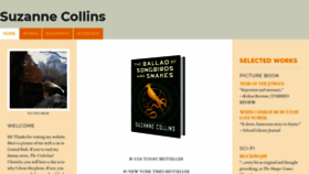 What Suzannecollinsbooks.com website looked like in 2021 (3 years ago)