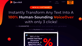 What Speechelo.com website looked like in 2021 (3 years ago)
