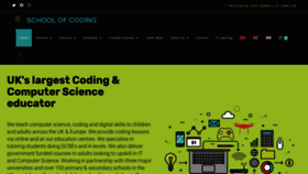 What Schoolofcodinguk.com website looked like in 2021 (3 years ago)