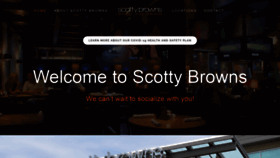What Scottybrownsrestaurant.com website looked like in 2021 (3 years ago)