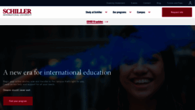 What Schiller.edu website looked like in 2021 (2 years ago)