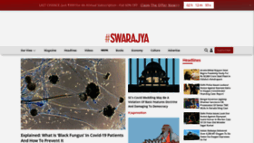 What Swarajyamag.com website looked like in 2021 (3 years ago)