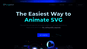 What Svgator.com website looked like in 2021 (3 years ago)