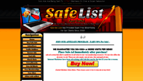 What Safe-list.com website looked like in 2021 (2 years ago)