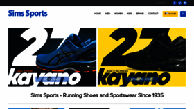 What Simssports.com.au website looked like in 2021 (2 years ago)