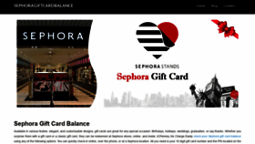 What Sephoragiftcardbalance.com website looked like in 2021 (2 years ago)