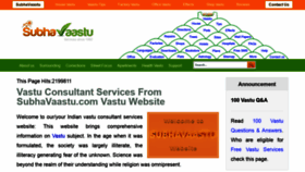 What Subhavaastu.com website looked like in 2021 (2 years ago)