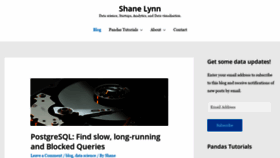 What Shanelynn.ie website looked like in 2021 (2 years ago)