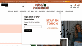 What Shopmissmonroe.com website looked like in 2021 (2 years ago)