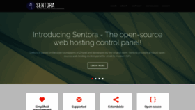 What Sentora.org website looked like in 2021 (2 years ago)