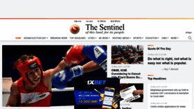 What Sentinelassam.com website looked like in 2021 (2 years ago)