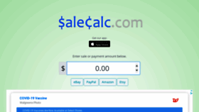 What Salecalc.com website looked like in 2021 (2 years ago)