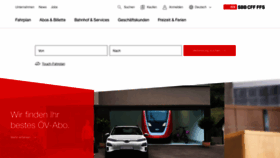 What Sbb.ch website looked like in 2021 (4 years ago)