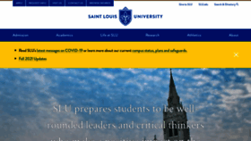 What Slu.edu website looked like in 2021 (2 years ago)