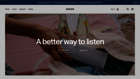 What Sonos.com website looked like in 2021 (2 years ago)