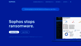What Sophos.com website looked like in 2021 (2 years ago)