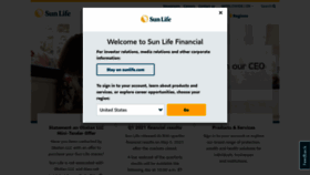 What Sunlife.com website looked like in 2021 (2 years ago)