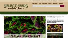 What Selectseeds.com website looked like in 2021 (2 years ago)