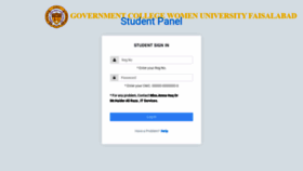 What Student.gcwuf.edu.pk website looked like in 2021 (2 years ago)