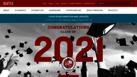 What Seattleu.edu website looked like in 2021 (2 years ago)