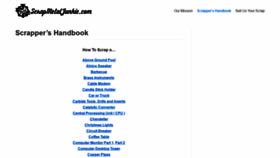 What Scrapmetaljunkie.com website looked like in 2021 (2 years ago)