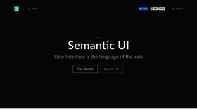 What Semantic-ui.com website looked like in 2021 (2 years ago)