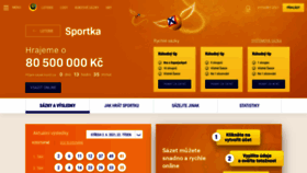 What Sportka.cz website looked like in 2021 (2 years ago)