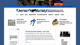What Spectorshockey.net website looked like in 2021 (2 years ago)