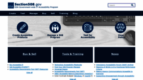 What Section508.gov website looked like in 2021 (2 years ago)