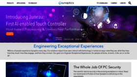 What Synaptics.com website looked like in 2021 (2 years ago)
